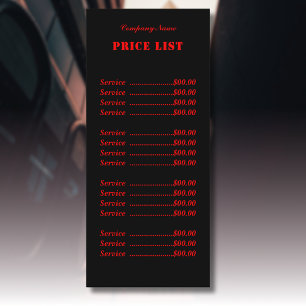 Menu Professionnel Simple Moderne Neon Rouge Prix