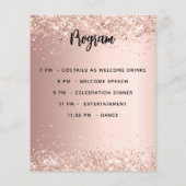 Menu programma roos gouden verjaardag (Achterkant)