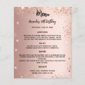 Menu programma roos gouden verjaardagsbudget (Voorkant)