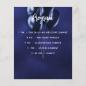 Menu programme ballons bleus marine blancs (Dos)