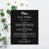 Menu programme noir blanc