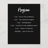 Menu programme noir blanc (Dos)