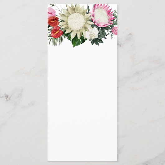 Menu Protea à l'aquarelle de la Monstère tropicale | Me (Dos)