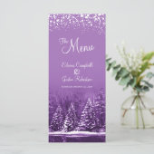 Menu Purple arbres peints mariage d'hiver (Debout devant)
