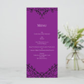 Menu Purple Black Heart torse Mariage gothique (Debout devant)