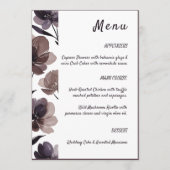 Menu Purple Floral Botanical Wedding (Devant)
