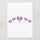 Menu Purple Hearts Design Wedding (Dos)