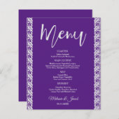 Menu Purple minimaliste Élégant Budget (Devant / Derrière)