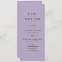 Purple Moderne Minimaliste Simple Mariage