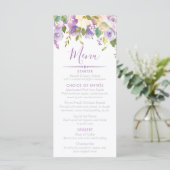 Menu Purple Peonies Fête des mariées, événement personn (Debout devant)