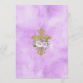 Menu Purple Peonies Girl Baptism Custom 5x7 Event (Dos)