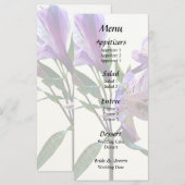 Menu Purple Peruvian Lily (Devant / Derrière)