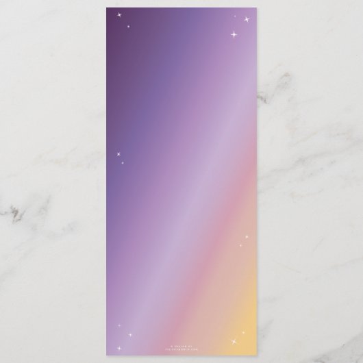 Menu Purple Sunset Diamond Spider Web Flat 4 Parcours (Dos)