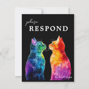 MENU + QR carte RSVP de "Puriment votre : une plui