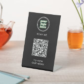 Menu QR-code | Contactloze Logo Reclamebord Met Voetstuk (Insitu)