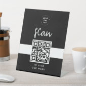 Menu QR-code | Contactloze Logo Reclamebord Met Voetstuk (Insitu)