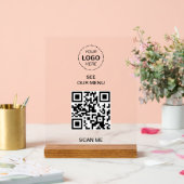 Menu QR-code | Creëer uw eigen contactloze moderne Acryl Bord (Huwelijk)