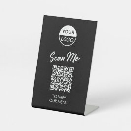 Menu QR-code | Klassiek contactloos voetstuk Reclamebord Met Voetstuk