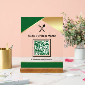 Menu QR Code Numérique du Restaurant Green Gold (Mariage)