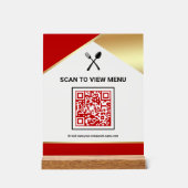 Menu QR Code Numérique du Restaurant Red Gold (Recto)