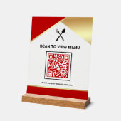 Menu QR Code Numérique du Restaurant Red Gold (Angle)