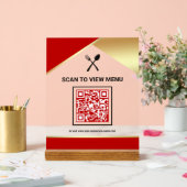 Menu QR Code Numérique du Restaurant Red Gold (Mariage)
