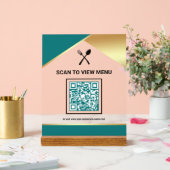 Menu QR Code Numérique du Restaurant Teal Gold (Mariage)