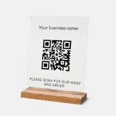 Menu qr code scan bar bar café (Angle)