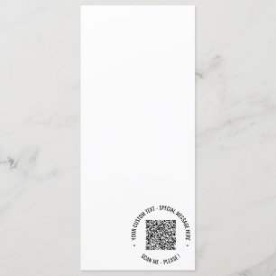 Menu QR Code Scan Info Couleurs de texte personnalisées