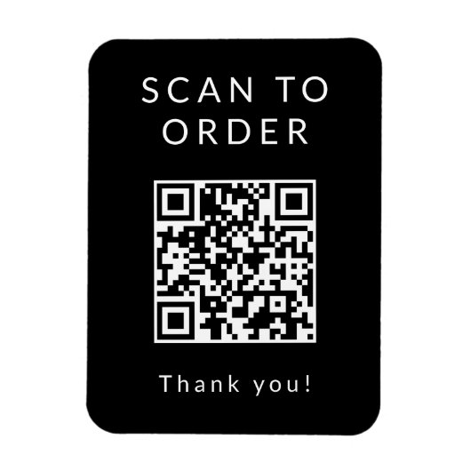Menu QR-code scannen Magneet (Verticaal)