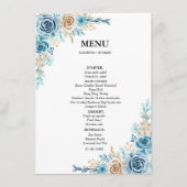 Menu Quelque chose de bleu avant de faire Fête des mari (Devant)