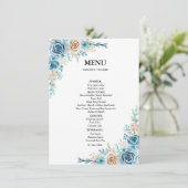 Menu Quelque chose de bleu avant de faire Fête des mari (Debout devant)