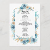 Menu Quelque chose de bleu avant de faire Fête des mari (Devant)