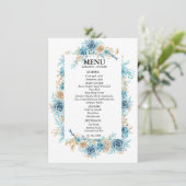 Menu Quelque chose de bleu avant de faire Fête des mari (Debout devant)