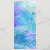 Menu Queue d'une sirène à l'aquarelle Fête d'anniversai (Dos)