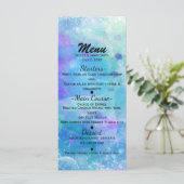 Menu Queue d'une sirène à l'aquarelle Fête d'anniversai (Debout devant)