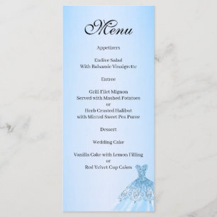 Menu Quinceañera Azul