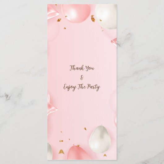 Menu Quinceañera Celebration Editable (Dos)