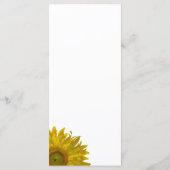 Menu Quinceañera de tournesol jaune (Dos)