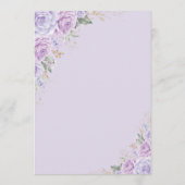 Menu Quinceanera d'or violet Mis Quince 15 Anos (Dos)