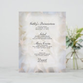 Menu Quinceañera Floral Blanc (Debout devant)