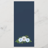 Menu Quinceañera Florale Bleu Clair et Blanc Rustique (Dos)