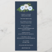 Menu Quinceañera Florale Bleu Clair et Blanc Rustique (Devant)