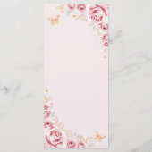 Menu Quinceanera Florale Or Rose (Dos)