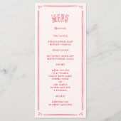 Menu Quirky Retro Love Struck Hand Drawn Cupid Wedding (Devant)