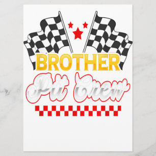 Menu Race Car Birthday Party Racing Family Brother Gift