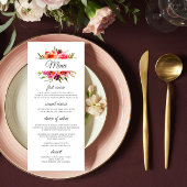 Menu Radiant Romance Floral Mariage
