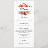 Menu Radiant Romance Floral Mariage (Devant)