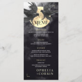 Menu Raven & Golden Moon Mariage gothique (Devant)