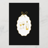 Menu Rayures Capricieuses Mariage Peint à la Main (Dos)